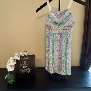 Zhenzi White and Tan Garment